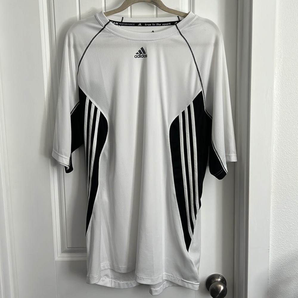 Adidas sport black and white shirt